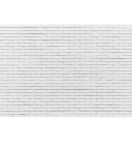 34,00 € Foto tapete - Snow Brick - Pattern Imitating a Brick Wall in White