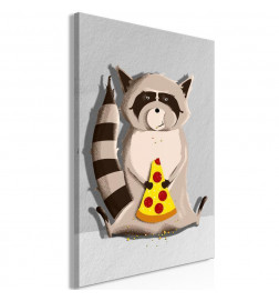 Schilderij - Gourmand Raccoon (1 Part) Vertical