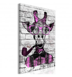 Glezna - Giraffe with Pipe (1 Part) Vertical Pink