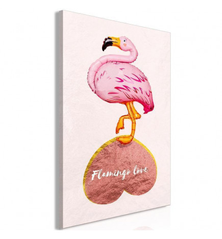 Tablou - Flamingo in Love (1 Part) Vertical