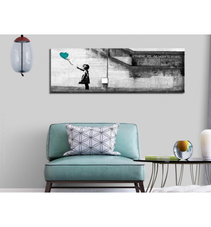 82,90 € Canvas Print - There is Always Hope (1 Part) Narrow Turquoise