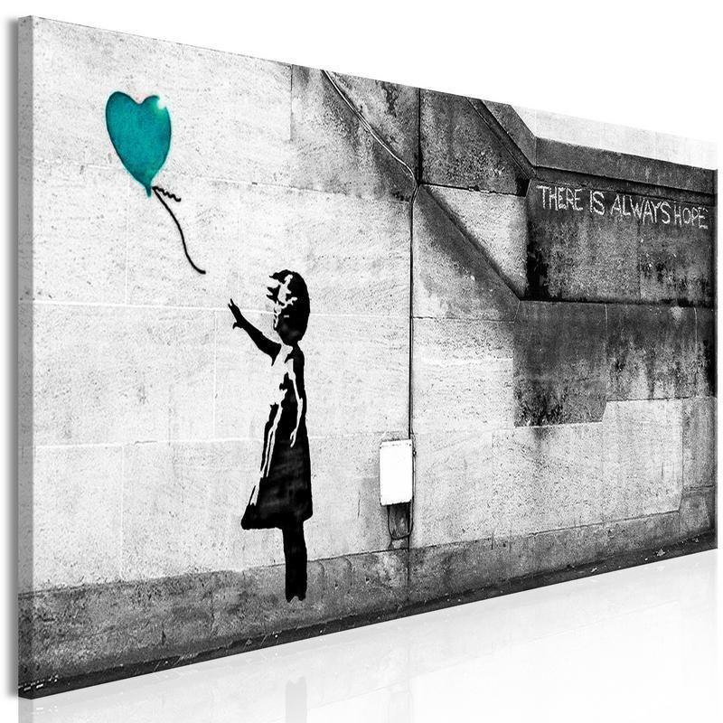 82,90 € Canvas Print - There is Always Hope (1 Part) Narrow Turquoise