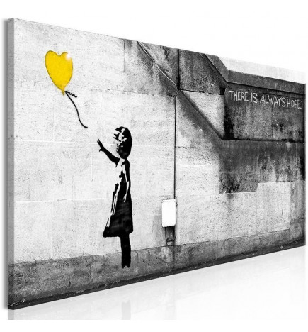 Schilderij - There is Always Hope (1 Part) Narrow Yellow