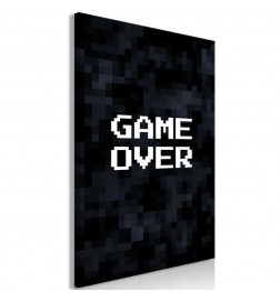Schilderij - Pixel Game Over
