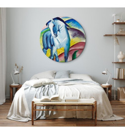 Round Canvas Print - Blue Horse (Franz Marc)