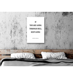 Canvas Print - Power of Words (1-part) - Winston Churchills Motivational Quote