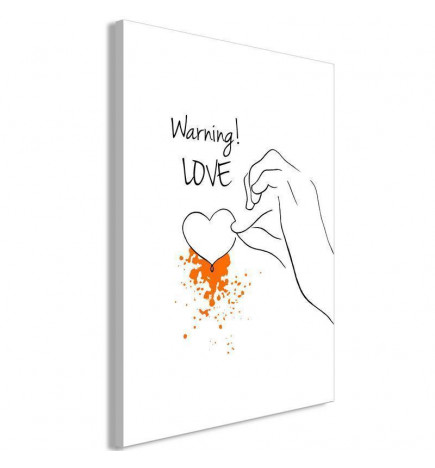 Paveikslas - Warning! Love (1 Part) Vertical