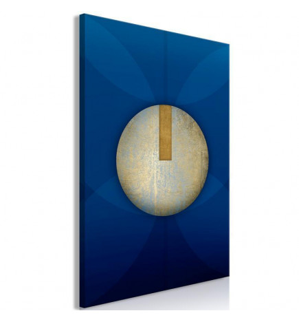 Quadro - In the Shadow of Classic Blue (1-part) - Golden Circle in Abstraction