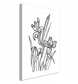 Canvas Print - Love Irises (1 Part) Vertical