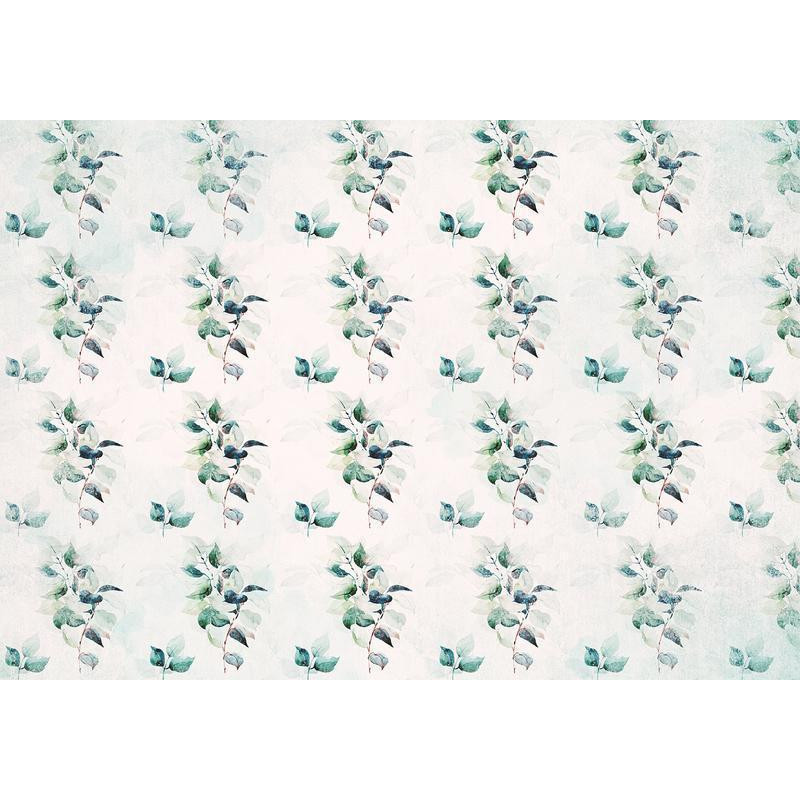 34,00 € Foto tapete - Mint green nature - solid floral pattern with green leaves