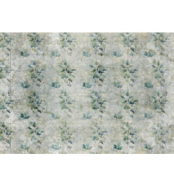 34,00 € Fototapete - Mint tones - green leaf bouquets on a retro patterned background