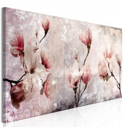 Quadro con un bouquet di magnolie sul muro - arredalacasa