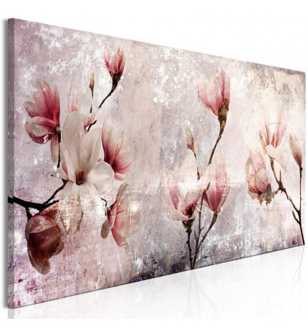 Quadro con un bouquet di magnolie sul muro - arredalacasa