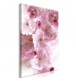 Canvas Print - Flowery Glamour (1-part) - Flower Petals in Shades of Pink