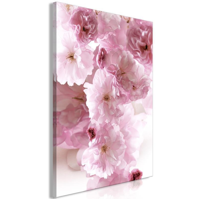 31,90 € Canvas Print - Flowery Glamour (1-part) - Flower Petals in Shades of Pink