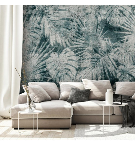 Wall Mural - Exotic nature in the jungle - floral landscape with leaves with patterns