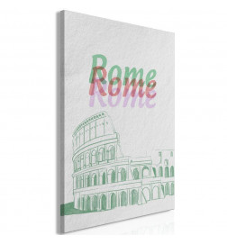 Leinwandbild - Rome in Watercolours (1 Part) Vertical