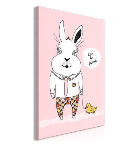 Canvas Print - Rabbits Friend (1 Part) Vertical