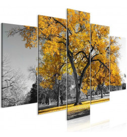 Tableau - Autumn in the Park (5 Parts) Wide Gold