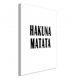 Schilderij - Hakuna Matata (1 Part) Vertical