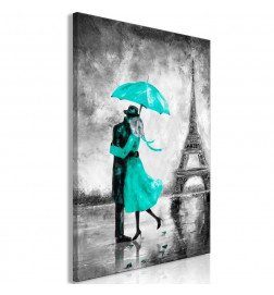 Schilderij - Paris Fog (1 Part) Vertical Green