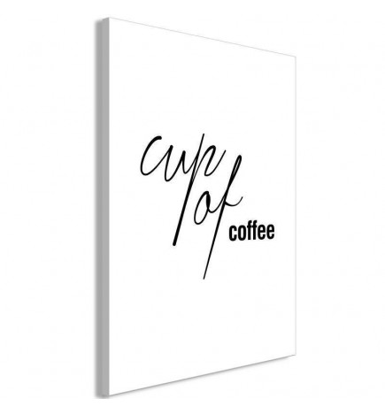 Schilderij - Cup of Coffee (1 Part) Vertical