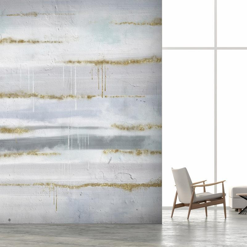 34,00 €Mural de parede - Modernist background - abstract stripes pattern with gold patterns