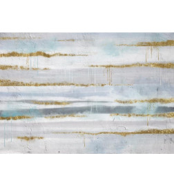 Fotobehang - Modernist background - abstract stripes pattern with gold patterns