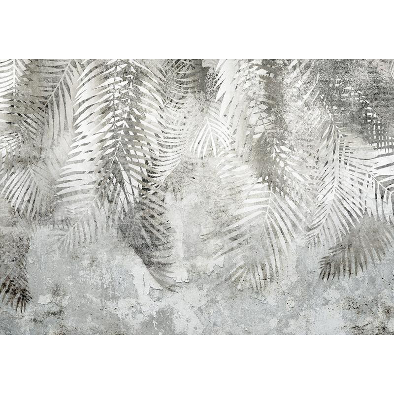 34,00 €Mural de parede - Light and shadow - grey and white composition with floral motif and pattern