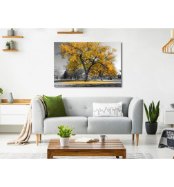 Canvas Print - Autumn in the Park (1 Part) Wide Gold
