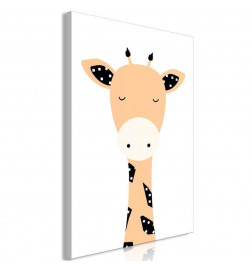 Schilderij - Funny Giraffe (1 Part) Vertical