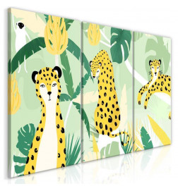 Canvas Print - Cheetahs in the Jungle (3 Parts)