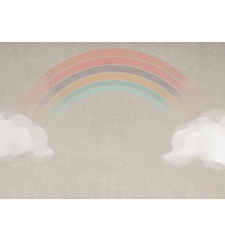 fotomurale con un arcobaleno tra le nuvole - arredalacasa