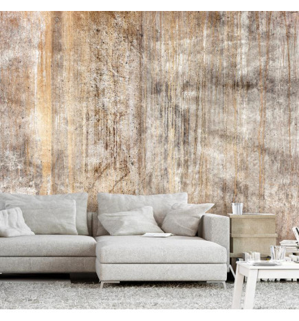Wall Mural - Abstract beige - background with black textured concrete patterns