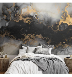 Wall Mural - Gold Explosions - an Abstract Pattern Inspired by Marble