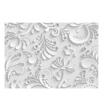 Self-adhesive Wallpaper - Flowers with Crystals