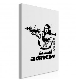 Quadro - Contrast Duel (1-part) - Banksy on Mural with Mona Lisa