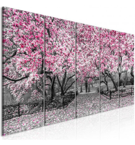 Paveikslas - Magnolia Park (5 Parts) Narrow Pink
