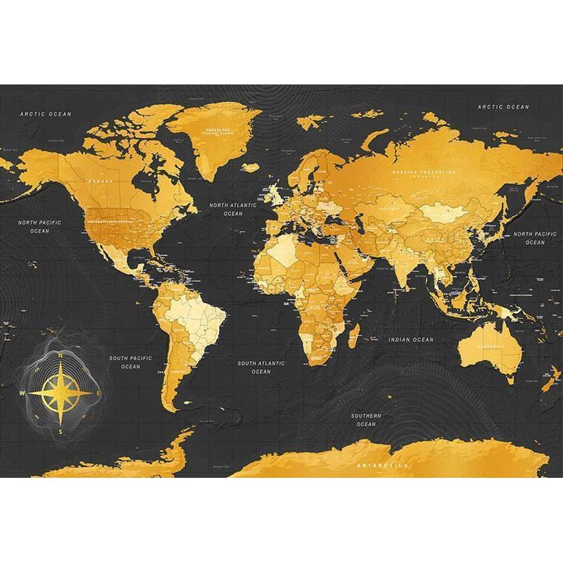 34,00 € Foto tapete - Map: Golden World