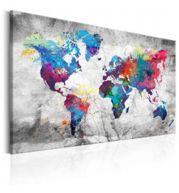Quadro de cortiça - World Map: Grey Style