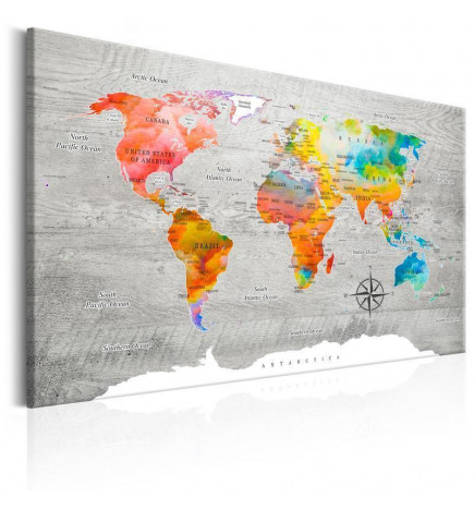 Decorative Pinboard - Multicolored Travels