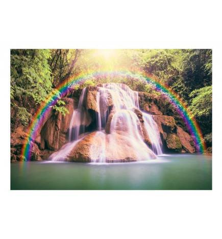 fotomurale adesivo cascata e arcobaleno sfumato Arredalacasa