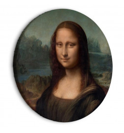 Tablou rotund - Leonardo Da Vinci - Gioconda - Painted Portrait of the Mona Lisa