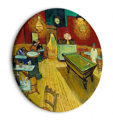 Round Canvas Print - The Night Café (Vincent van Gogh)