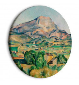 Tablou rotund - Mont Sainte-Victoire (Paul Cézanne)