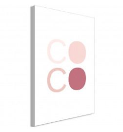 Schilderij - Pink Coco (1 Part) Vertical