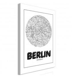 Leinwandbild - Retro Berlin (1 Part) Vertical