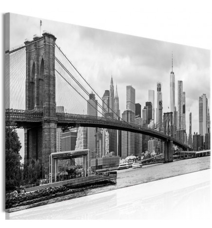 Canvas Print - Road to Manhattan (1 Part) Narrow Black and White