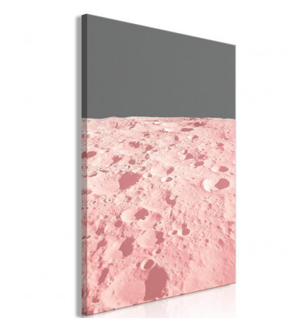 Schilderij - Pink Moon (1 Part) Vertical