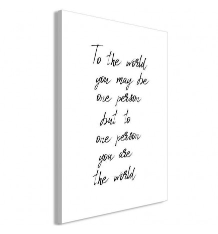 Canvas Print - Youre My World (1 Part) Vertical